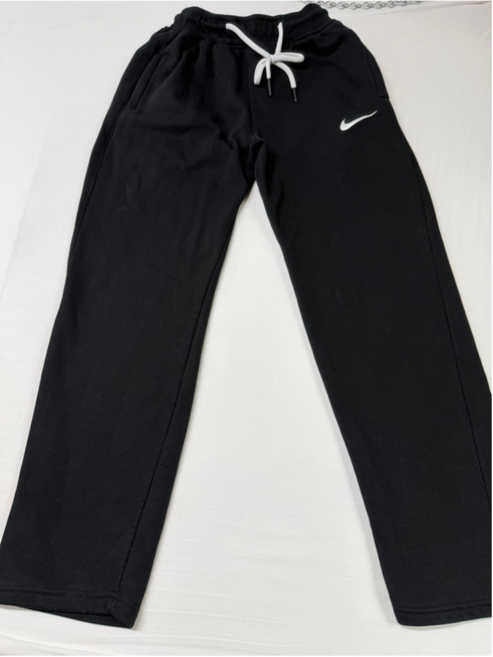 Nike Black Jogger Sweatpants with White Swoosh